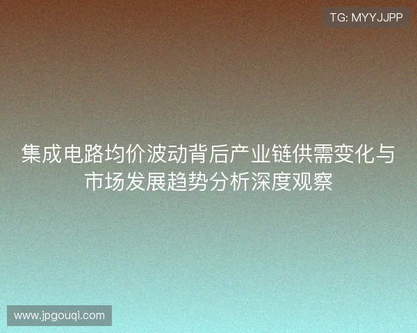 集成电路均价波动背后产业链供需变化与市场发展趋势分析深度观察